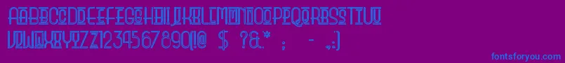 Шрифт Beautyschooldropoutii – синие шрифты на фиолетовом фоне