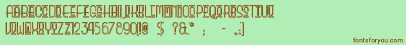 Beautyschooldropoutii Font – Brown Fonts on Green Background