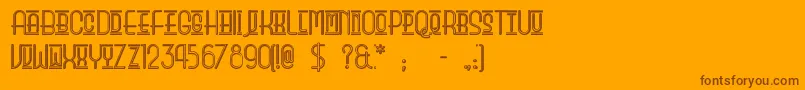 Beautyschooldropoutii Font – Brown Fonts on Orange Background