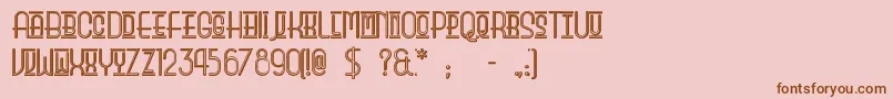 Шрифт Beautyschooldropoutii – коричневые шрифты на розовом фоне