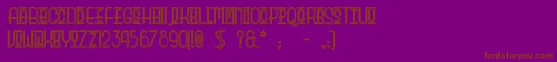 フォントBeautyschooldropoutii – 紫色の背景に茶色のフォント
