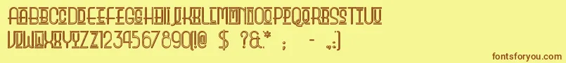 Beautyschooldropoutii Font – Brown Fonts on Yellow Background