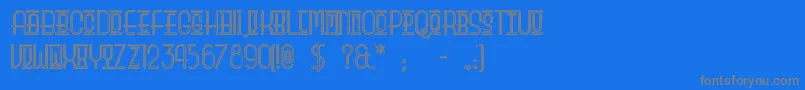 Beautyschooldropoutii-fontti – harmaat kirjasimet sinisellä taustalla