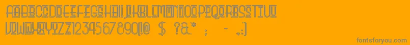 Beautyschooldropoutii-Schriftart – Graue Schriften auf orangefarbenem Hintergrund