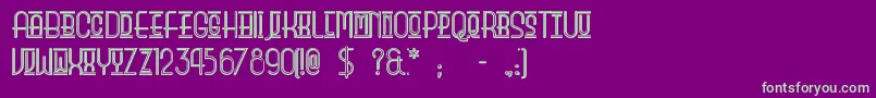 Beautyschooldropoutii-fontti – vihreät fontit violetilla taustalla