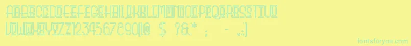 Beautyschooldropoutii Font – Green Fonts on Yellow Background