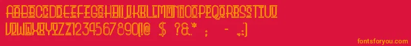 Beautyschooldropoutii Font – Orange Fonts on Red Background
