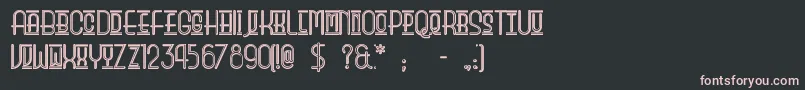 フォントBeautyschooldropoutii – 黒い背景にピンクのフォント