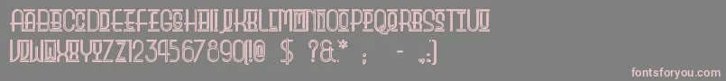 フォントBeautyschooldropoutii – 灰色の背景にピンクのフォント