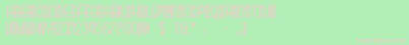 フォントBeautyschooldropoutii – 緑の背景にピンクのフォント