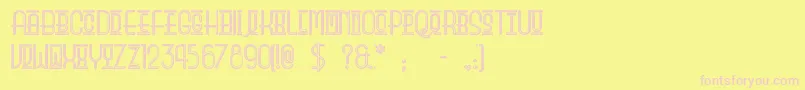 Beautyschooldropoutii Font – Pink Fonts on Yellow Background