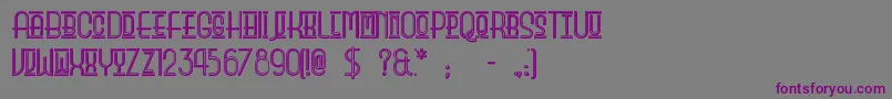 フォントBeautyschooldropoutii – 紫色のフォント、灰色の背景