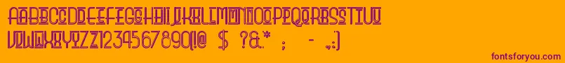 Beautyschooldropoutii Font – Purple Fonts on Orange Background