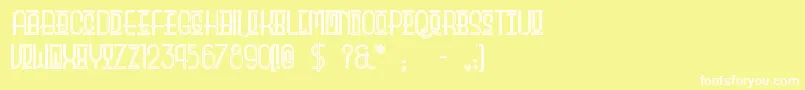 Beautyschooldropoutii Font – White Fonts on Yellow Background