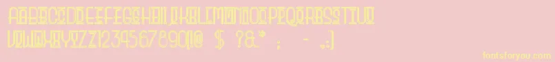 Beautyschooldropoutii-Schriftart – Gelbe Schriften auf rosa Hintergrund
