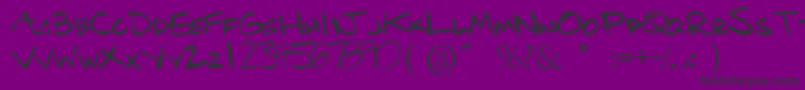 Benshand Font – Black Fonts on Purple Background