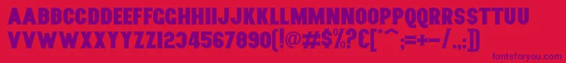Nurjan Font – Purple Fonts on Red Background