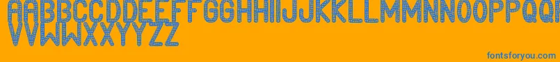 Edournida Font – Blue Fonts on Orange Background