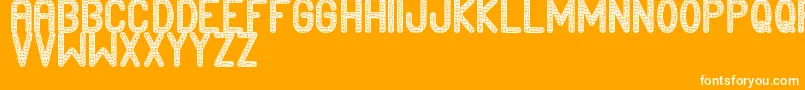 Edournida-Schriftart – Weiße Schriften auf orangefarbenem Hintergrund