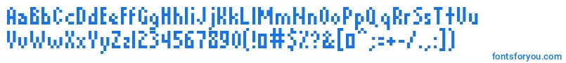 DavidDevice Font – Blue Fonts on White Background