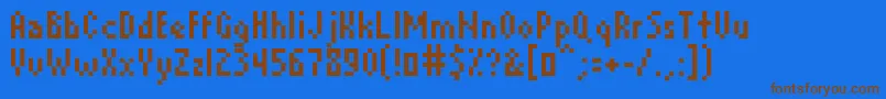 DavidDevice Font – Brown Fonts on Blue Background