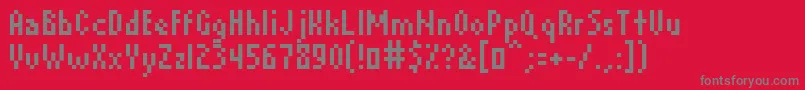 DavidDevice Font – Gray Fonts on Red Background