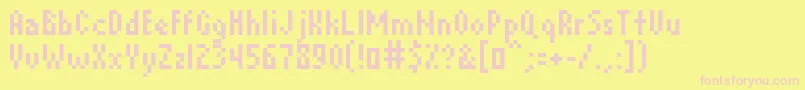 DavidDevice Font – Pink Fonts on Yellow Background