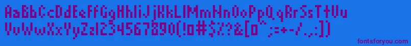 DavidDevice Font – Purple Fonts on Blue Background