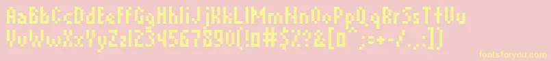 DavidDevice Font – Yellow Fonts on Pink Background