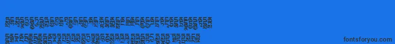 フォントTibetanmachineweb4 – 黒い文字の青い背景