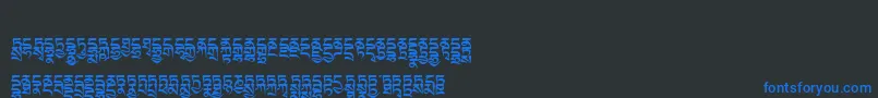 Tibetanmachineweb4 Font – Blue Fonts on Black Background