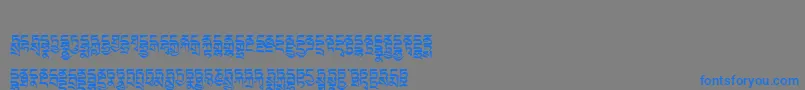 Tibetanmachineweb4 Font – Blue Fonts on Gray Background