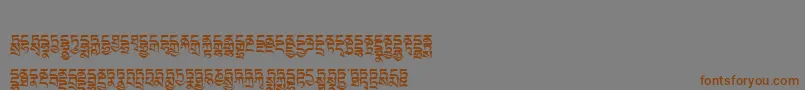 Tibetanmachineweb4 Font – Brown Fonts on Gray Background