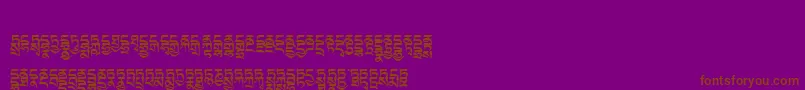 Tibetanmachineweb4 Font – Brown Fonts on Purple Background