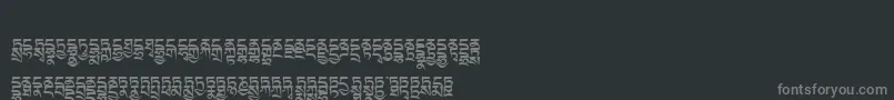 Tibetanmachineweb4 Font – Gray Fonts on Black Background