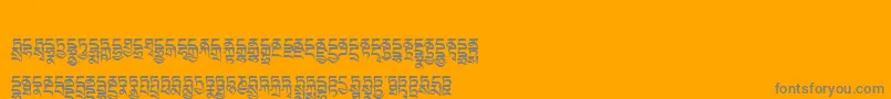 Tibetanmachineweb4-Schriftart – Graue Schriften auf orangefarbenem Hintergrund