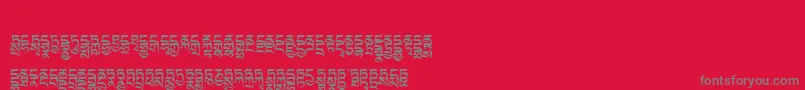 Tibetanmachineweb4 Font – Gray Fonts on Red Background