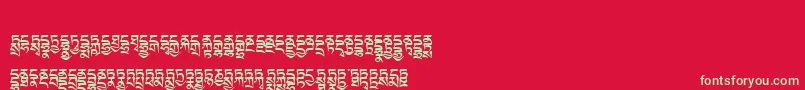 Tibetanmachineweb4 Font – Green Fonts on Red Background