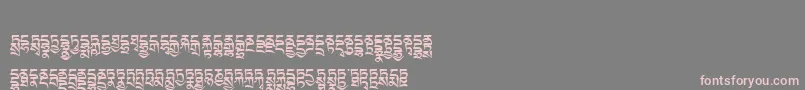 Tibetanmachineweb4 Font – Pink Fonts on Gray Background