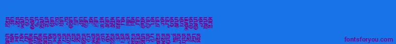 Tibetanmachineweb4-Schriftart – Violette Schriften auf blauem Hintergrund