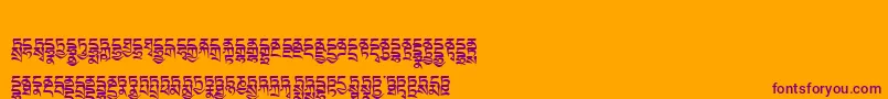 Tibetanmachineweb4 Font – Purple Fonts on Orange Background