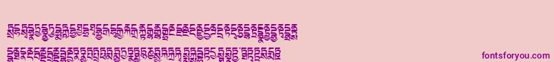 Tibetanmachineweb4 Font – Purple Fonts on Pink Background