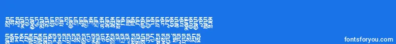 Tibetanmachineweb4 Font – White Fonts on Blue Background