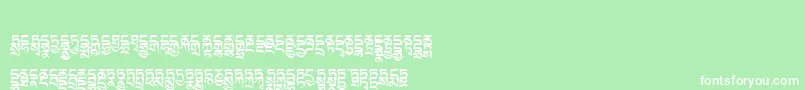 Tibetanmachineweb4 Font – White Fonts on Green Background