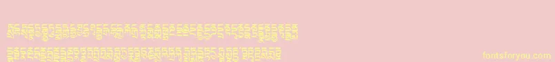 Tibetanmachineweb4 Font – Yellow Fonts on Pink Background