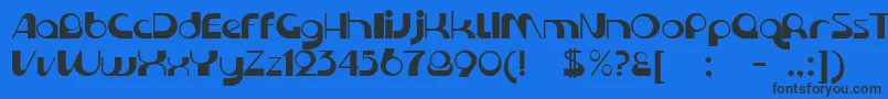 KromeNormal Font – Black Fonts on Blue Background