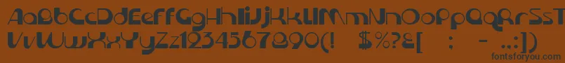 KromeNormal Font – Black Fonts on Brown Background