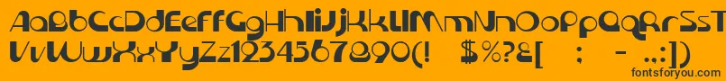 KromeNormal Font – Black Fonts on Orange Background