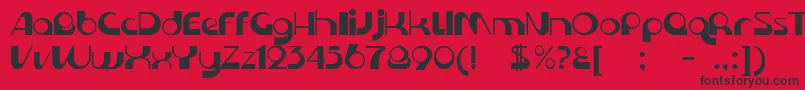 KromeNormal Font – Black Fonts on Red Background