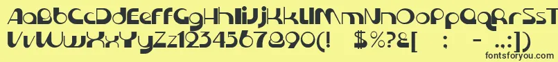 KromeNormal Font – Black Fonts on Yellow Background